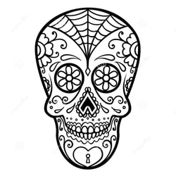 Dia De Los Muertos Skull Stencil - Khameleon Kickz